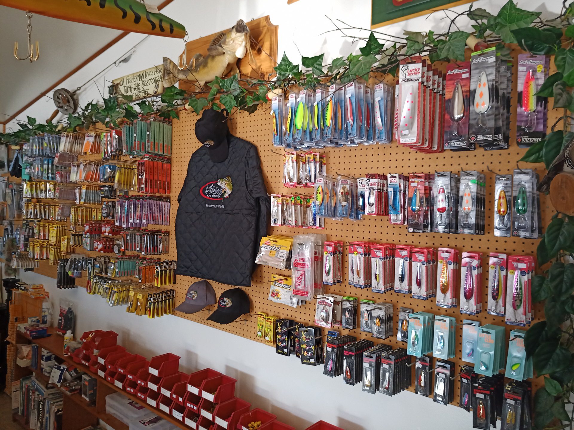 Store & Tackle Inside Viking Lodge's general store